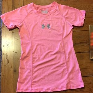 Bright pink medium Under Armour compression shirt